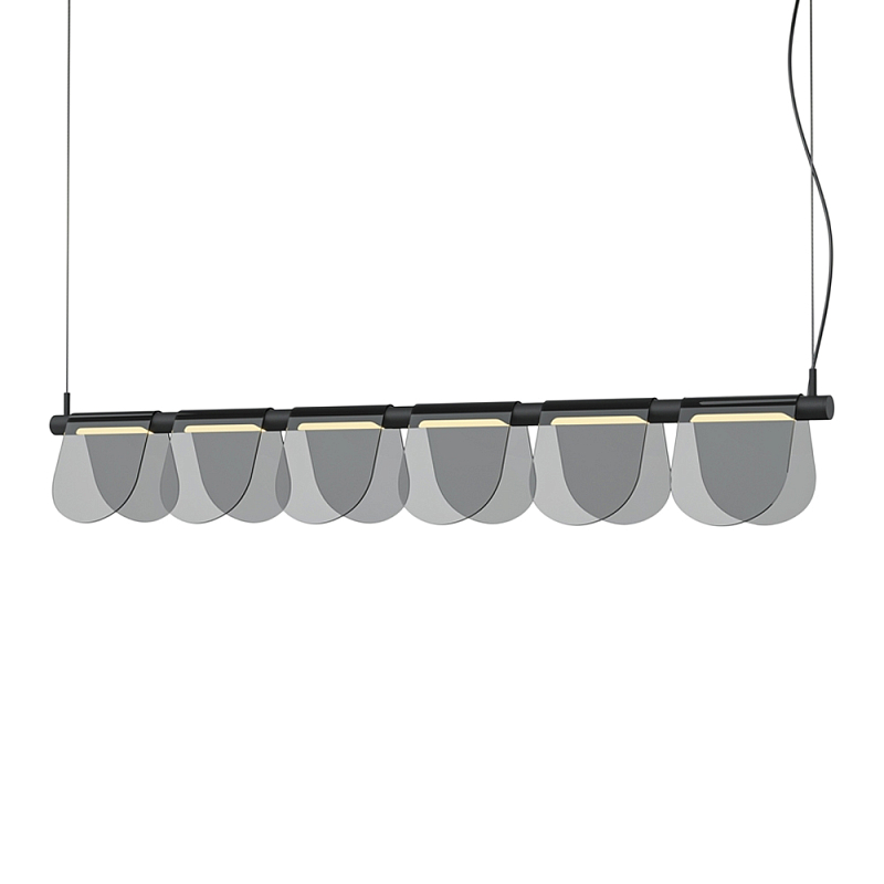 Люстра подвесная Fluffy 3000К 30Вт Серый Черный в Костроме | Loft Concept 