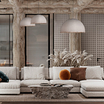 Подвесной светильник в форме купола белого цвета с ажурной бахромой Tactile Line варинант исполнения - 12 | Loft Concept в Костроме