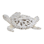 Статуэтка черепаха с ажурным панцирем и детализированной текстурой в белом цвете Marine Accessories варинант исполнения - 1 | Loft Concept в Костроме