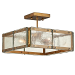 Потолочный светильник квадратный из толстого литого стекла Cast Glass варинант исполнения - 1 | Loft Concept в Костроме