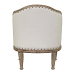 Кресло низкое с мягкой обивкой из льна на 4-х деревянных ножках Emile Armchair beige варинант исполнения - 2 | Loft Concept в Костроме