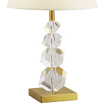 Настольная лампа с абажуром и основанием из хрусталя Neri Crystal Cubes Brass Table Lamp варинант исполнения - 2 | Loft Concept в Костроме