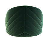 Барный стул со спинкой и металлической подставкой на 4-х деревянных ножках Зеленый Велюр Vendramin Chair варинант исполнения - 3 | Loft Concept в Костроме