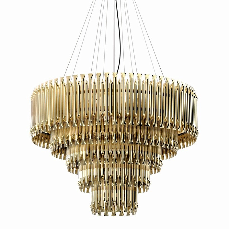 Люстра MATHENY CHANDELIER 5 SUSPENSION by DELIGHTFULL Gold Глянцевое золото матовое золото Люстра MATHENY CHANDELIER 5 SUSPENSION by DELIGHTFULL Gold Глянцевое золото матовое золото в Костроме | Loft Concept