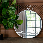 Зеркало настенное в раме белого цвета с декором птица на ветке Mirror Portal варинант исполнения - 2 | Loft Concept в Костроме