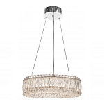 Люстра подвесная круглая из прозрачного хрусталя с корпусом из металла цвета хром Selfsufficient варинант исполнения - 1 | Loft Concept в Костроме