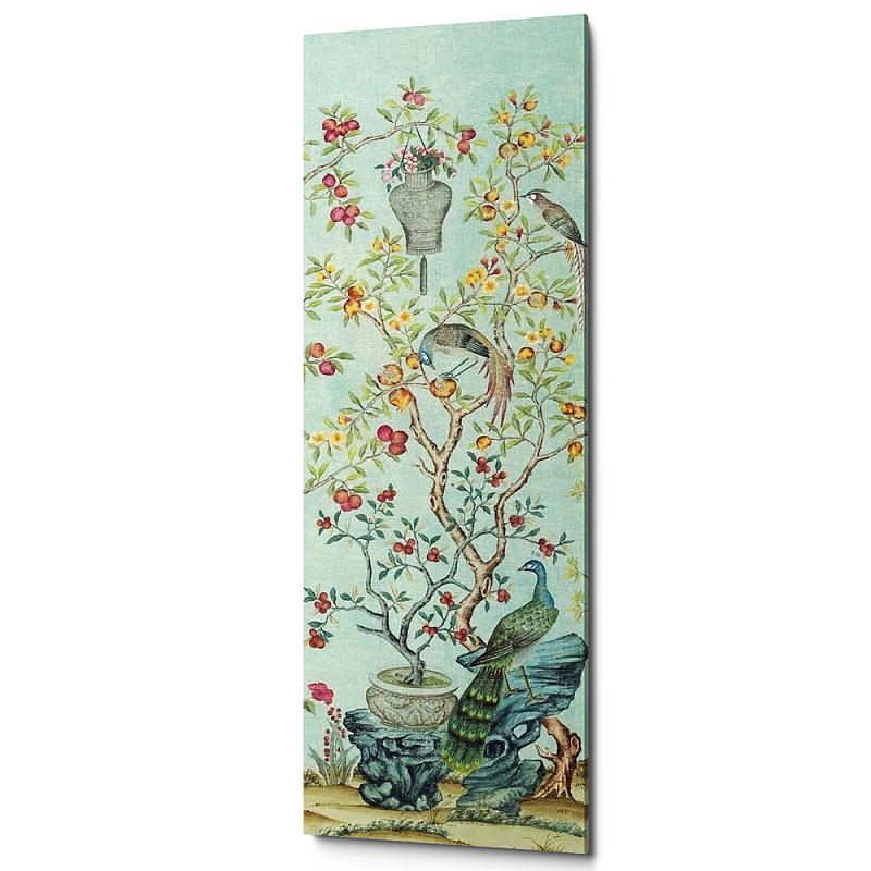 Постер Blue Chinoiserie 3 Голубой пастельный Постер Blue Chinoiserie 3 Голубой пастельный в Костроме | Loft Concept