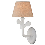 Бра с белым каркасом и тканевым абажуром Natural Stems варинант исполнения - 1 | Loft Concept в Костроме