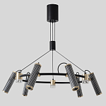 Люстра круглая с 9-ю цилиндрическими плафонами на магнитном креплении Bronze Concert варинант исполнения - 1 | Loft Concept в Костроме