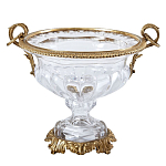 Чаша из прозрачного стекла с бронзовой подставкой и ручками Eden Garden варинант исполнения - 1 | Loft Concept в Костроме