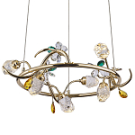 Люстра с хрустальными плафонами и декором Alvere Crystal Chandelier 6 варинант исполнения - 1 | Loft Concept в Костроме