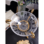 Чаша из прозрачного рельефного стекла на бронзовой подставке Eden Garden варинант исполнения - 2 | Loft Concept в Костроме