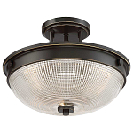 Потолочный светильник со стеклянным плафоном в виде купола Quoizel варинант исполнения - 8 | Loft Concept в Костроме