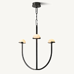 Люстрас 3-мя мраморными плафонами в форме купола Light Warm Light варинант исполнения - 3 | Loft Concept в Костроме