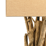 Настольная лампа с каркасом в виде веток деревьев и тканевым абажуром Natural Driftwood варинант исполнения - 1 | Loft Concept в Костроме