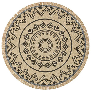 Ковер круглый из комбинированного состава Fantasy