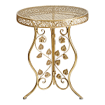 Столик приставной золотистый с орнаментом на столешнице Tanzania варинант исполнения - 1 | Loft Concept в Костроме