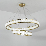 Люстра с 2-мя кольцами из натурального камня с регулируемыми плафонами Durability of Stone варинант исполнения - 4 | Loft Concept в Костроме