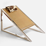 Дизайнерское кресло на металлическом каркасе с подставкой для ног Poltronova Mies Armchair варинант исполнения - 4 | Loft Concept в Костроме