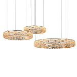 Люстра из 3-х колец с текстурной огранкой Reflection of Reality варинант исполнения - 2 | Loft Concept в Костроме