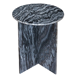 Столик кофейный с столешницей из черного мрамора Compact Black Marble Table варинант исполнения - 1 | Loft Concept в Костроме