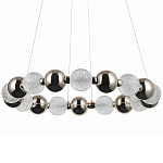 Светодиодная кольцевая люстра Crystal Globule Chrome Chandelier Gold варинант исполнения - 1 | Loft Concept в Костроме