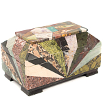 Шкатулка из натурального камня змеевик Stone Casket варинант исполнения - 2 | Loft Concept в Костроме