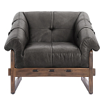 Кресло Duncan винтажная черная кожа варинант исполнения - 1 | Loft Concept в Костроме