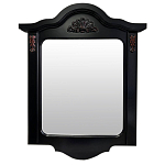 Зеркало черное настенное прямоугольное в стиле прованс Black Provence варинант исполнения - 1 | Loft Concept в Костроме