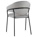 Серый стул с обивкой из искусственной замши Alexis варинант исполнения - 5 | Loft Concept в Костроме