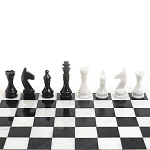 Шахматы классические с белой доской из натурального камня Мрамор Decorative Thematic Chess варинант исполнения - 4 | Loft Concept в Костроме