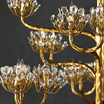 Люстра золотая в виде растения Golden Flower Glade варинант исполнения - 5 | Loft Concept в Костроме