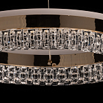 Люстра в виде кольца золотого цвета с прозрачными вставками Radiant Rail варинант исполнения - 8 | Loft Concept в Костроме