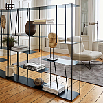 Книжный стеллаж из металла Menzie Square Metal Rack варинант исполнения - 3 | Loft Concept в Костроме