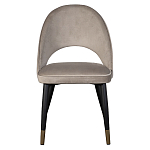 Стул велюровый серо-бежевый Schelde Gray Beige варинант исполнения - 1 | Loft Concept в Костроме