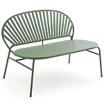 Зелёная скамья из стали Goodwin Metal Bench Green варинант исполнения - 1 | Loft Concept в Костроме