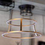 Люстра золотого цвета с 2-мя светодиодными кольцами Eurofase варинант исполнения - 7 | Loft Concept в Костроме