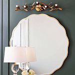 Золотое настенное зеркало Yvon Mirror варинант исполнения - 1 | Loft Concept в Костроме