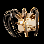 Бра золотого цвета с изогнутыми хрустальными элементами Radiant Ribbons варинант исполнения - 3 | Loft Concept в Костроме