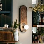 Бра с декором из плетеного бамбука Wicker Oval Lamp варинант исполнения - 4 | Loft Concept в Костроме