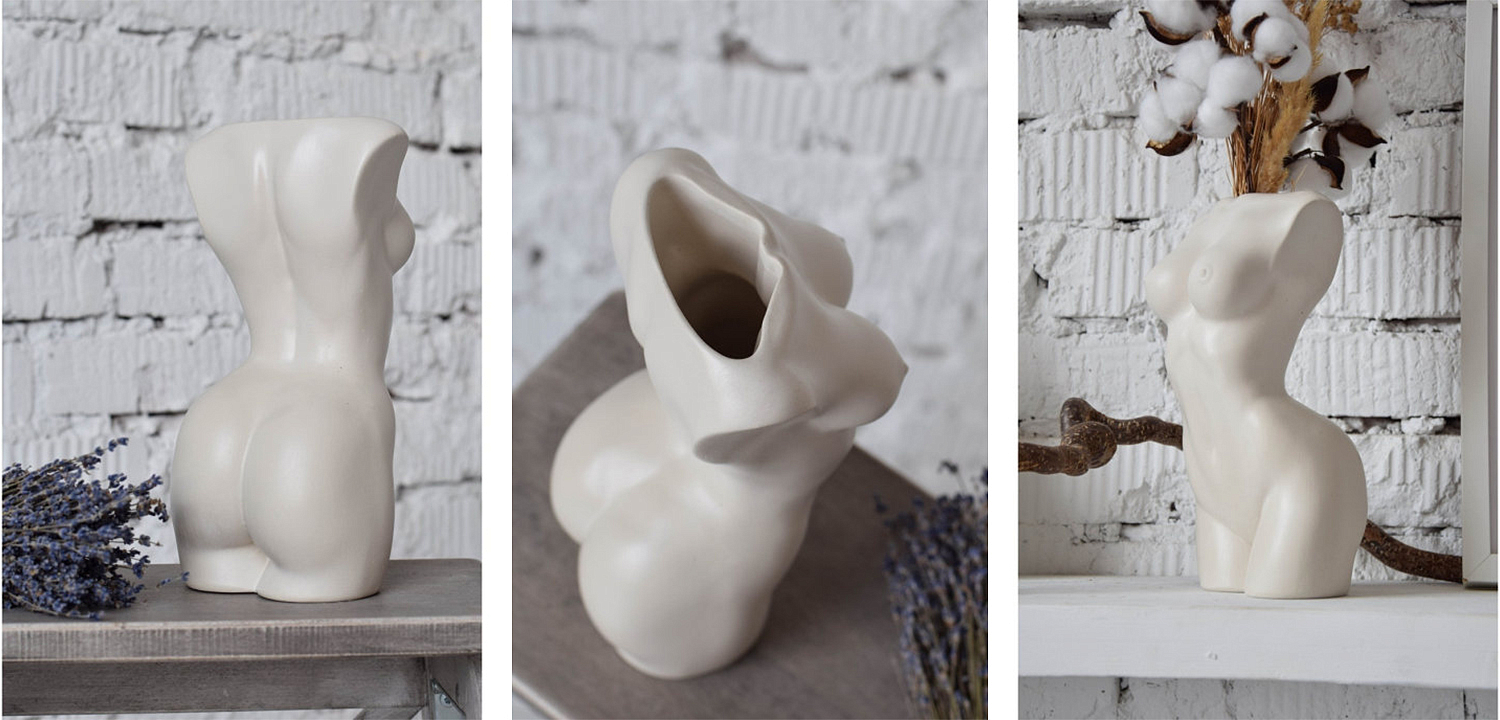 Ваза Vase Female Torso white Ваза Vase Female Torso white - Loft-Concept в Костроме