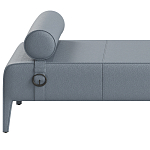 Кушетка Cuba из натуральной кожи с валиком  варинант исполнения - 2 | Loft Concept в Костроме