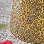 Журнальный столик с конусообразной основой и текстурной поверхностью золотого цвет Ethnic Metal варинант исполнения - 4 | Loft Concept в Костроме