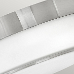 Потолочный светильник для ванных комнат цвета никель с плафоном из опалового стекла и декоративными держателями Hinkley варинант исполнения - 3 | Loft Concept в Костроме