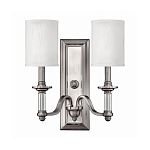 Бра с 2-мя белыми текстильными абажурами Hinkley варинант исполнения - 1 | Loft Concept в Костроме