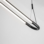 Светодиодная люстра Black LED Circle and Oval Lamp варинант исполнения - 4 | Loft Concept в Костроме