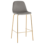 Барный стул на золотистых ножках VENDRAMIN Grey варинант исполнения - 1 | Loft Concept в Костроме