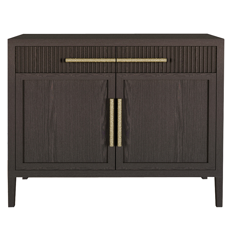 Буфет Primo с двумя ящиками и двумя фасадами шпон орех Темный дуб Золотой в Костроме | Loft Concept 