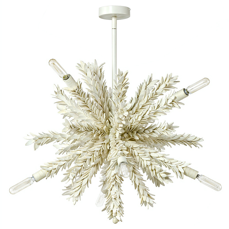 Люстра White Bionic Petals Star Chandelier Белый Молочный в Костроме | Loft Concept 