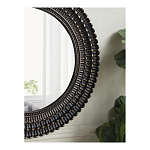 Зеркало круглое с текстурированным дизайном рамы Helios варинант исполнения - 6 | Loft Concept в Костроме